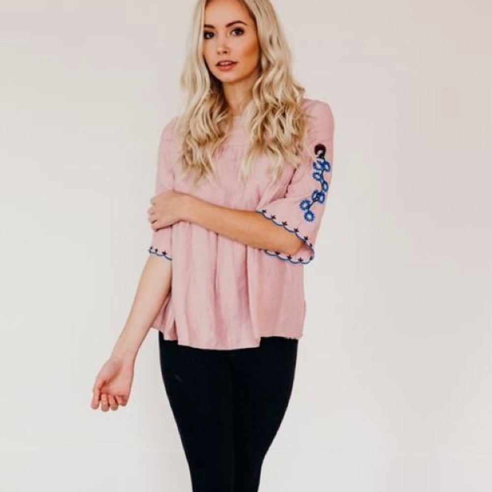 Citrus and lemon orange creek small blouse